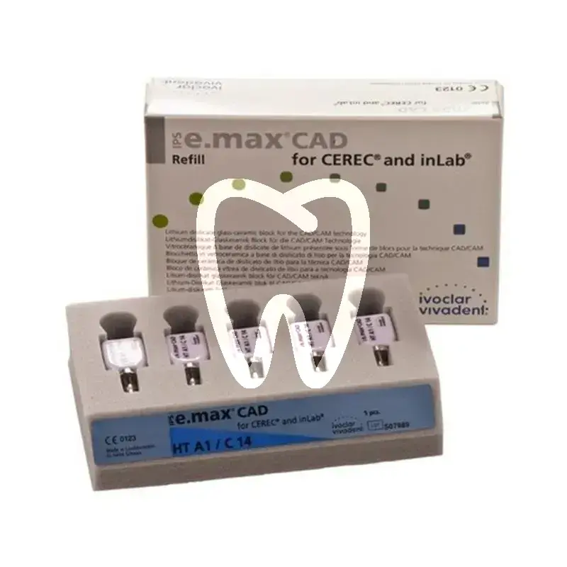 Ips e.max cad cer/inlab ht a1 c14 5pcs cfao ivoclar