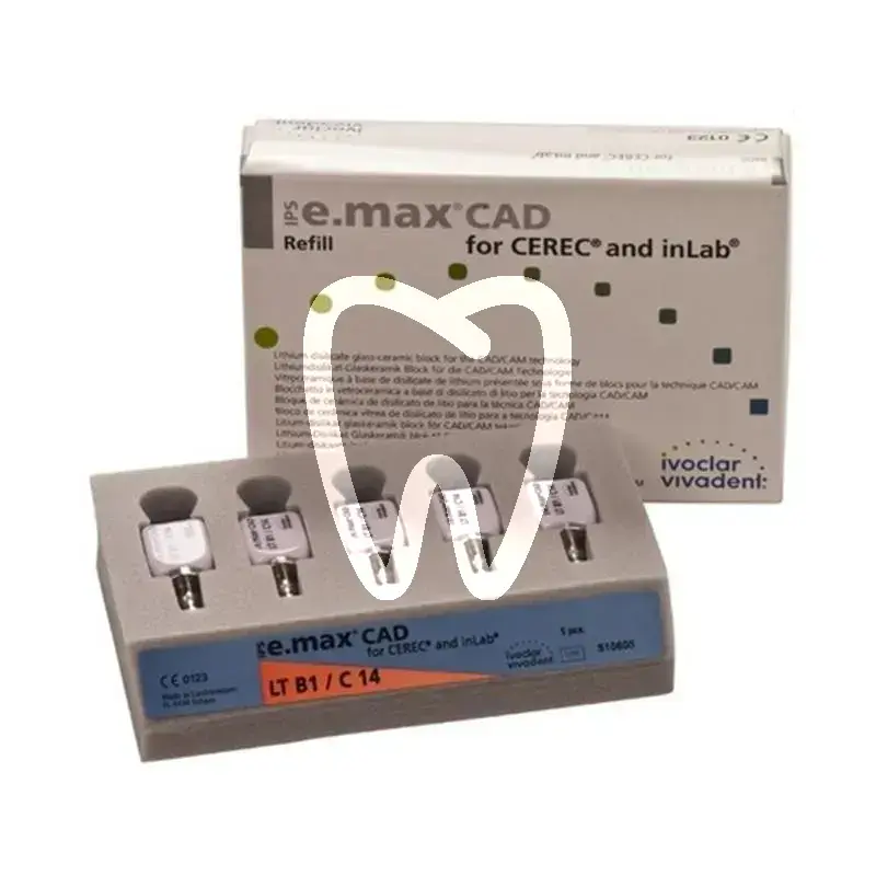 Ips e.max cad cer/inlab lt b1 c14, 5pcs cfao ivoclar