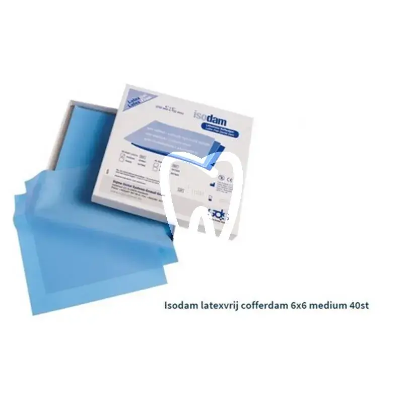 Isodam non-latex – digue dentaire sans latex, bleue, épaisseur moyenne, 40 pcs digue sigma dental systems