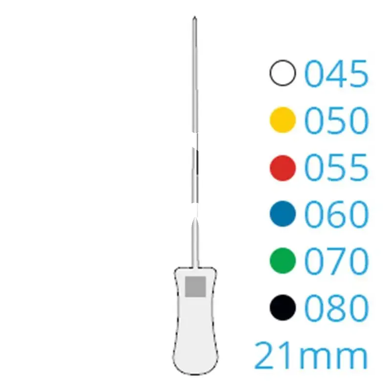 K-file colorinox 12d 45-80 21mm, 6pcs endodontie dentsply sirona
