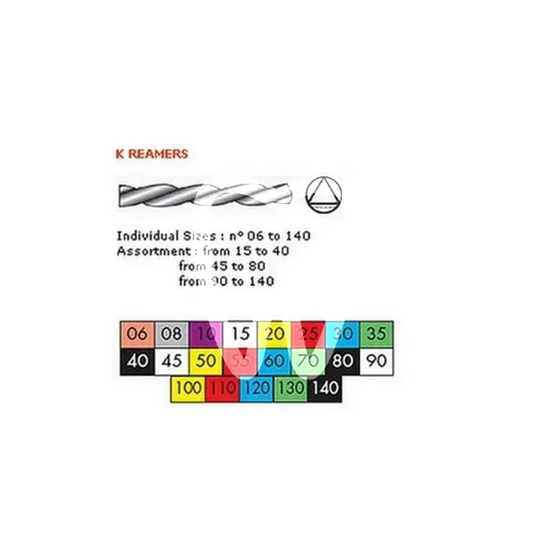 K-reamer steril iso10 25mm 6pz endo micro-mega