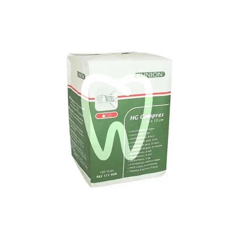 Klinion compresses de gaze non stériles, 8f 10 x 10 cm, 100 pcs usage unique klinion