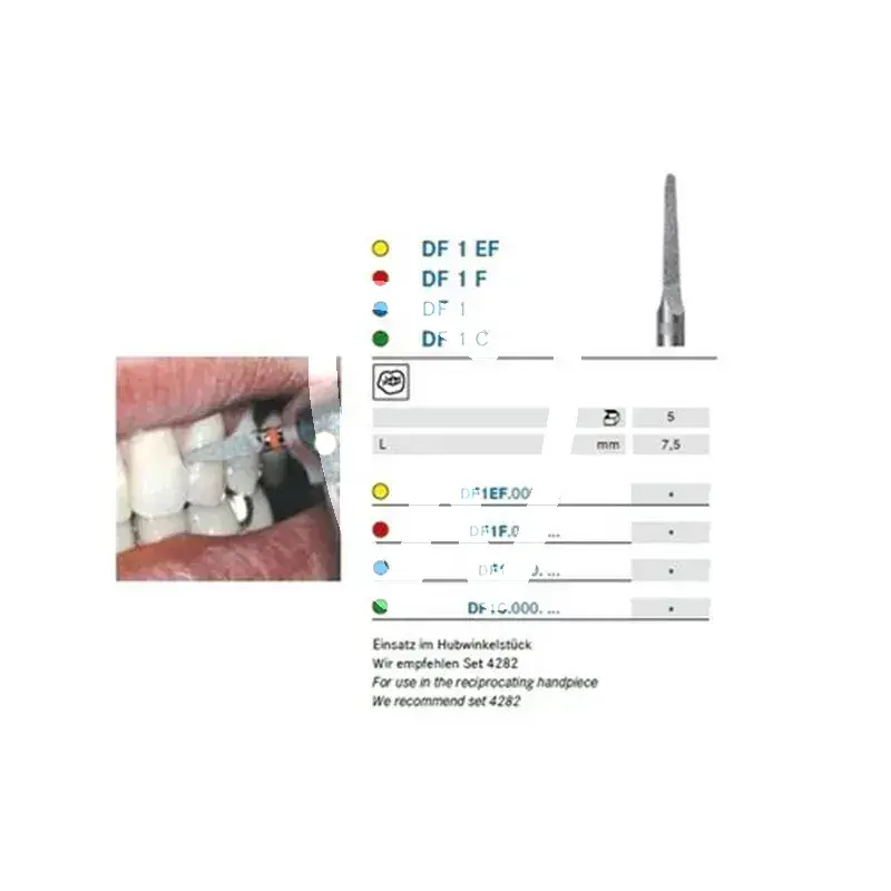 Lime diamant df1ef/ extra fine jaune x5 pcs - df1ef 000vpe5 matériel de polissage komet
