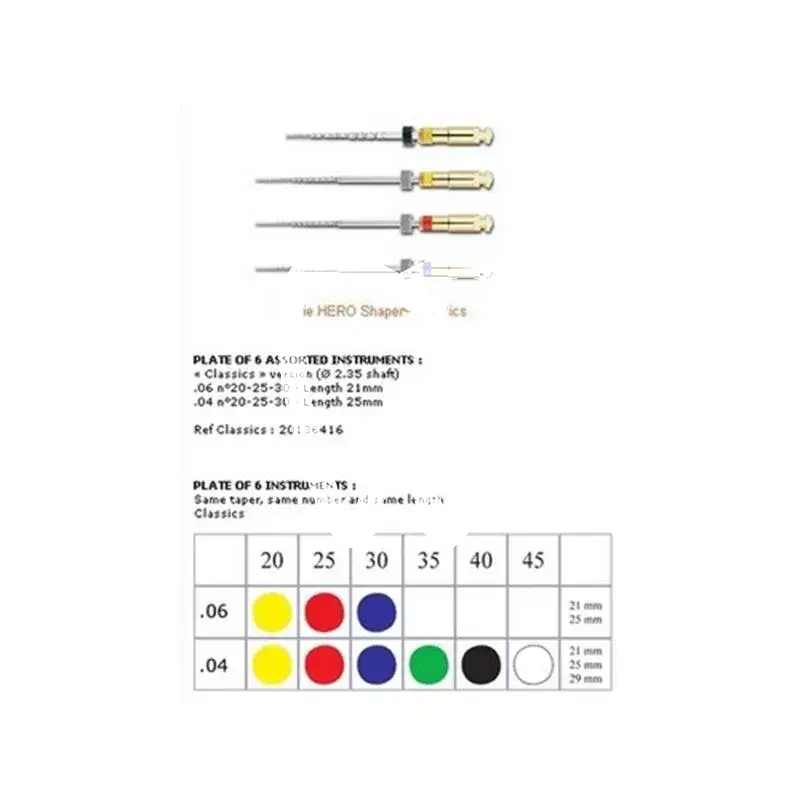Lime hero shaper nº30 6% 21 mm endodontie micro-mega
