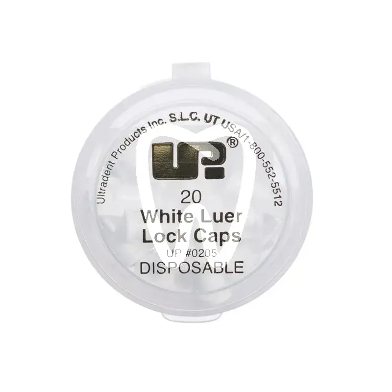 Luer-lock kappen weiß 20st composites et accessoires ultradent