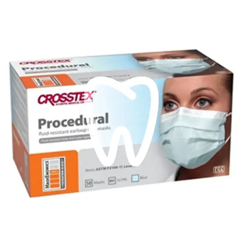 Mundmaske blau elastisch #gcpbl x50st. einwegartikel crosstex