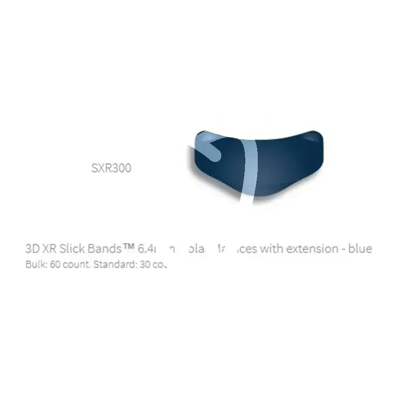 Matrices slick bands xr avec extension bleu - molaires (8,6mm) matrices et coins garrison