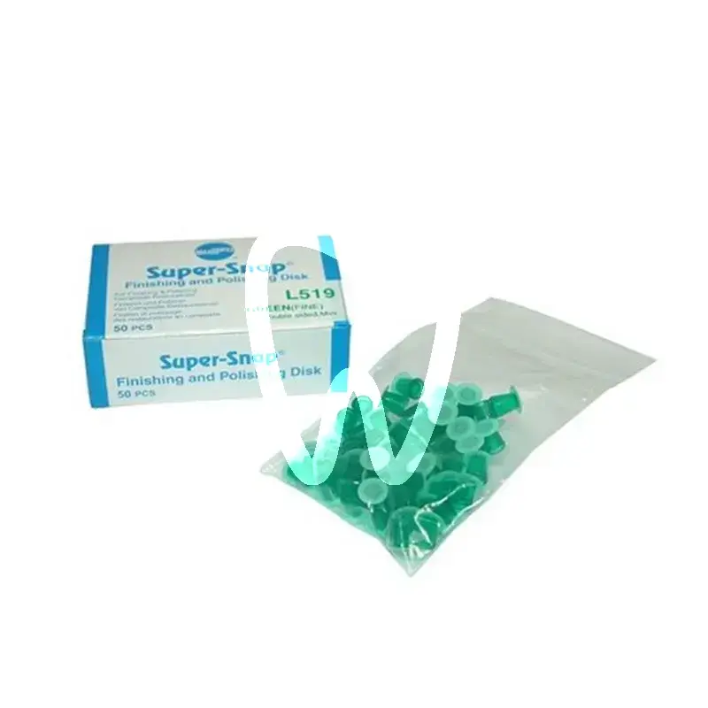 Mini disques super-snap 2 faces grain fin verts matériel de polissage shofu