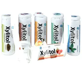 Miradent xylitol chewing gum menthe verte prévention hager&werken