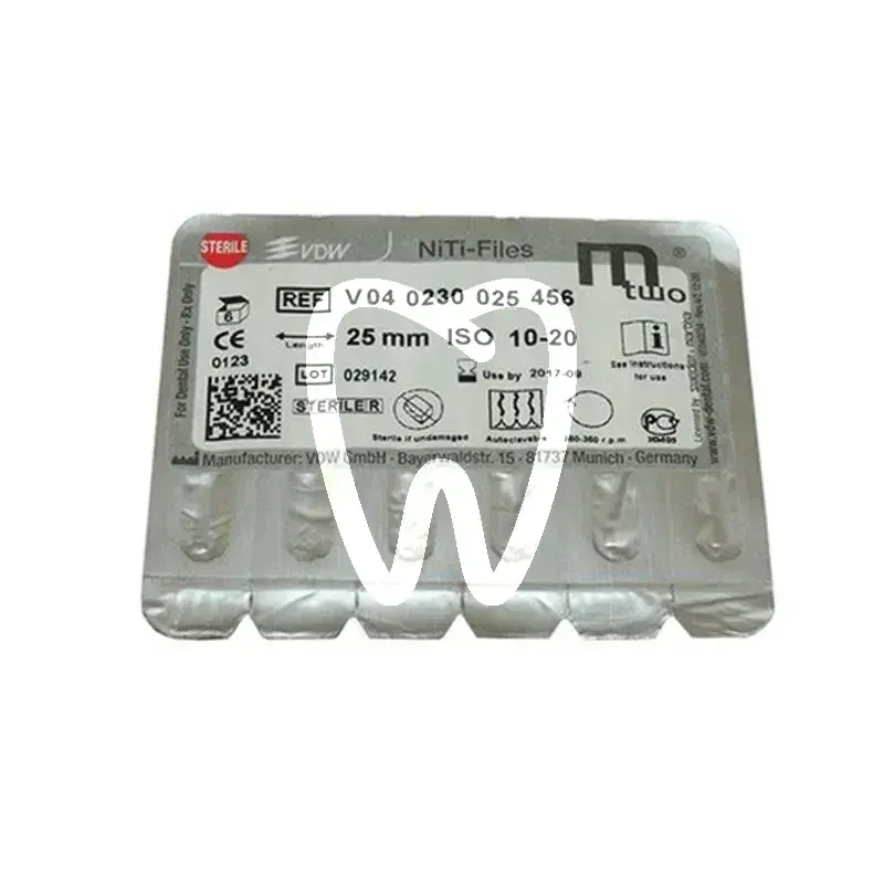 Mtwo niti-feile 20/.06 21/16mm 6st endodontie vdw gmbh