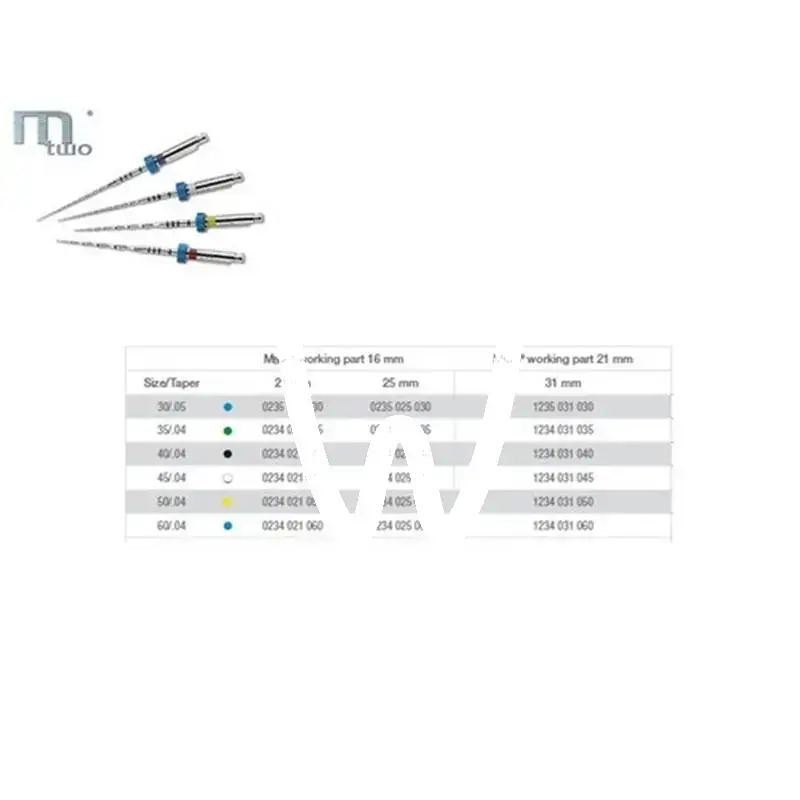 Mtwo niti-feile 35/.04 25/16mm 6st endodontie vdw gmbh