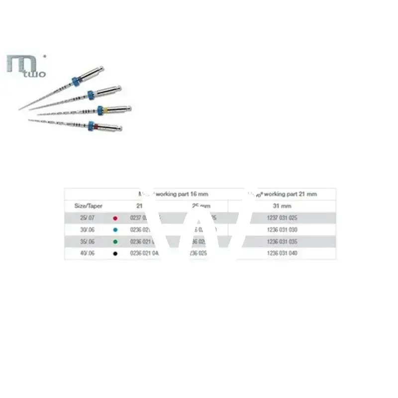 Mtwo niti-feile 35/.06 25/16mm 6st endodontie vdw gmbh