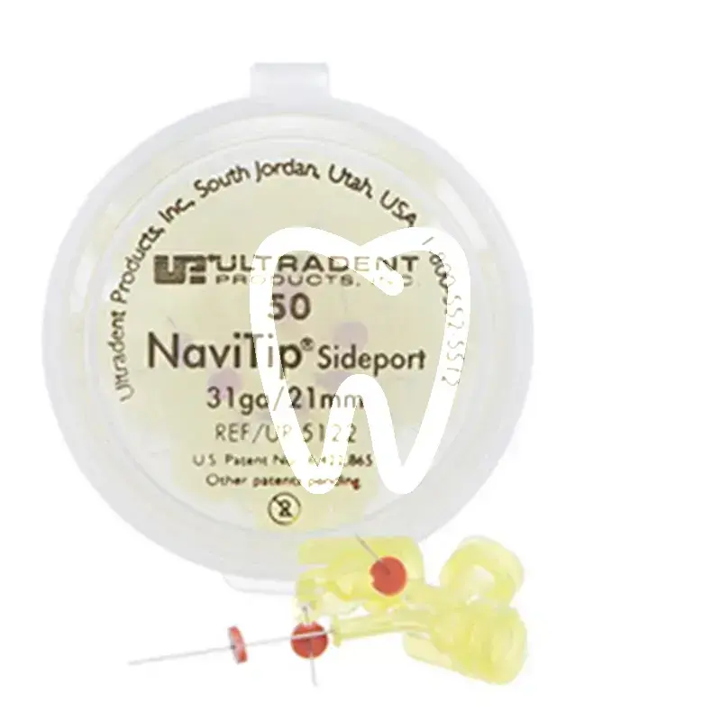Navitip 21mm sideport jaune x50st. #5122 instruments ultradent