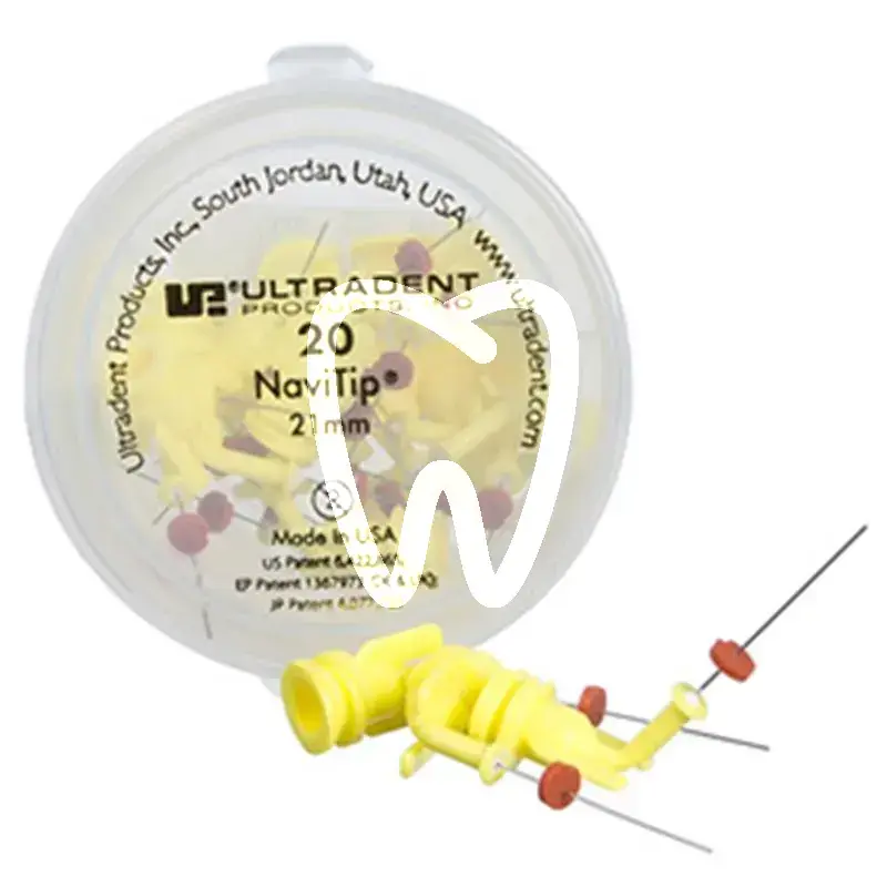 Navitip embouts 30ga 21mm jaune instruments ultradent