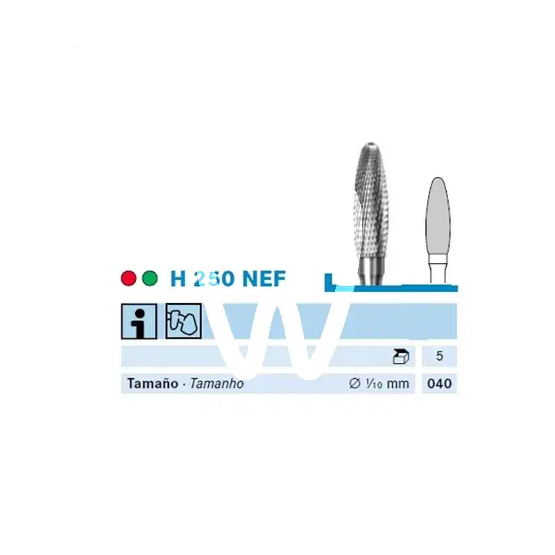 Nef frees h250nef/040 hp x5st. - h250nef.104.040 fraises komet