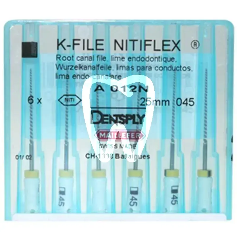 Nitiflex file 12n 045 25mm 6st endodontie dentsply sirona