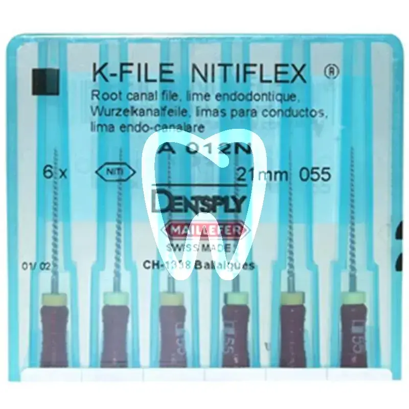 Nitiflex file 12n 055 21mm 6st endodontie dentsply sirona