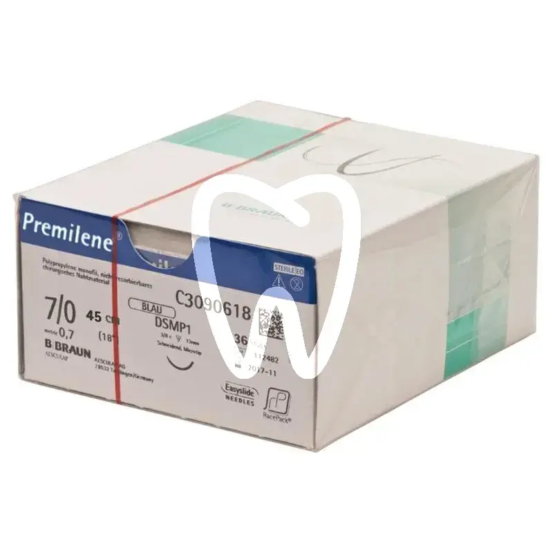 Optilene bleu 7/0 dsmp13 45cm 36pcs chirurgie b.braun medical