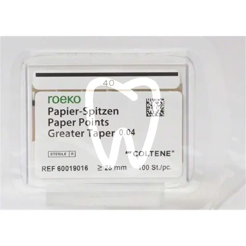 Papierspitzen greater tp 0.04 #40 100st endodontie roeko
