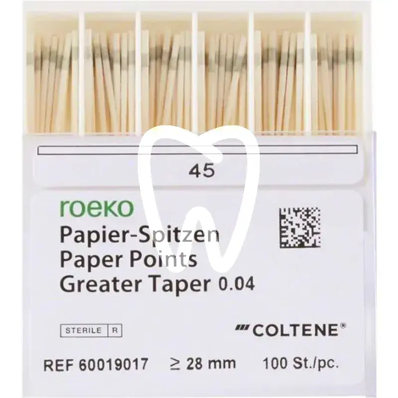 Papierspitzen greater tp 0.04 #45 100st endodontie roeko
