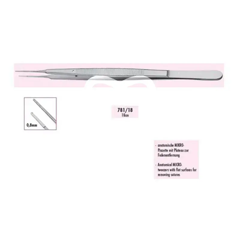 Pinzette mikro 0,8mm gerade 781/18  st instruments carl martin