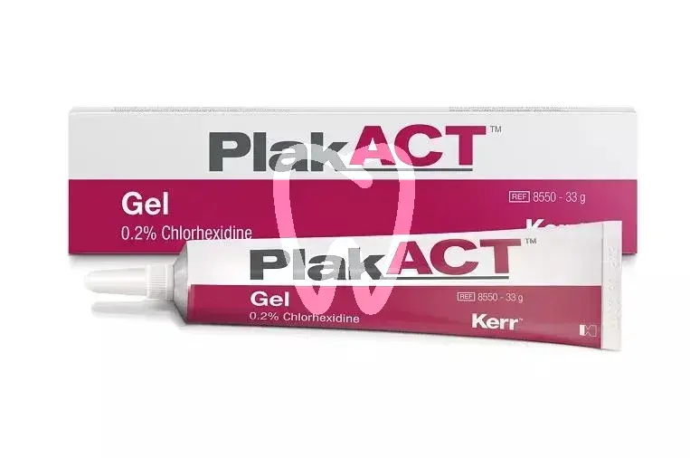 Plakact® gel – gel buccal à la chlorhexidine 0,2 % pour la protection des gencives et le contrôle de la plaque dentaire, 33 g prévention kerrhawe