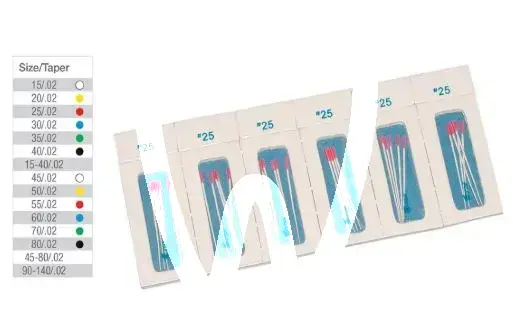 Pointes papier tap.02  25 ster.180pcs endodontie vdw gmbh