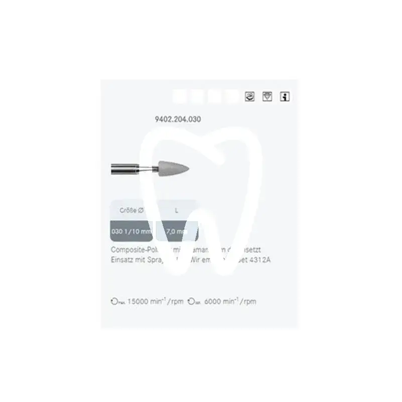 Polijstpoint comp grey ra #9402  x10st. - 9402204030 matériel de polissage komet