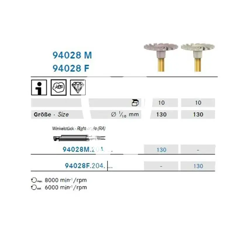 Polierspiraal ra 94028m/130 5st - 92028fm204130 poliermaterial komet