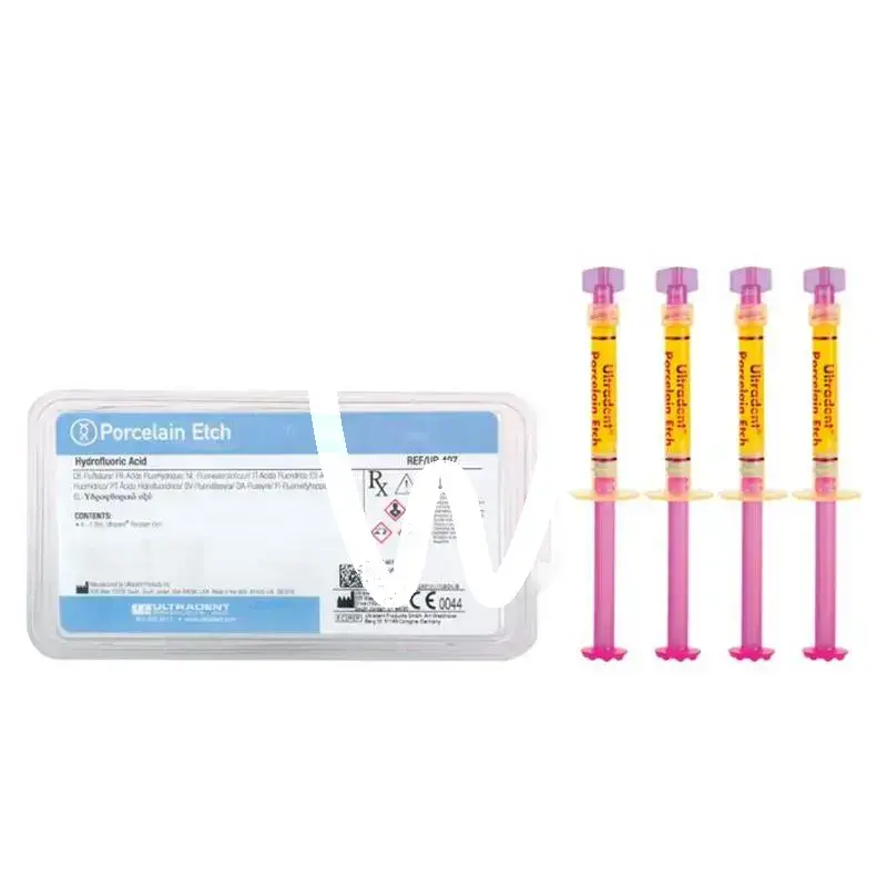 Porcelain etch, seringue, 4x1,2ml composites et accessoires ultradent