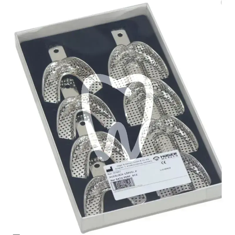 Porte-empreinte algilock perf. superieur+inferieur matériaux d'empreinte hager&werken