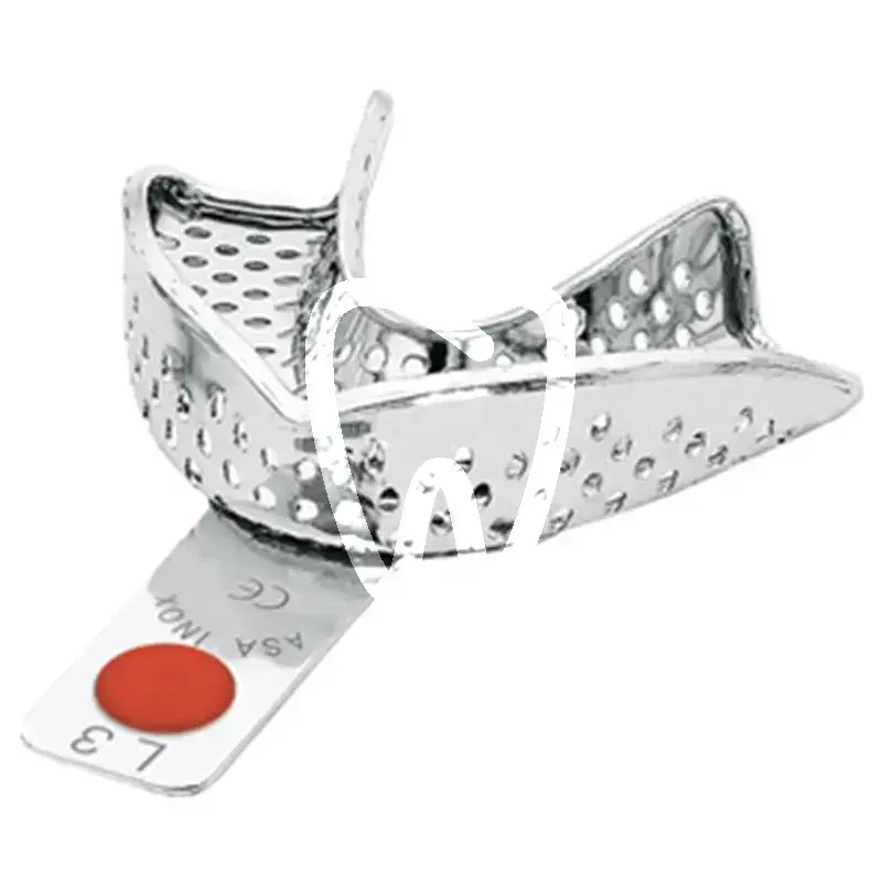 Portaimpronte inox inferiore perforato, 1pc materiali da impronta asa dental