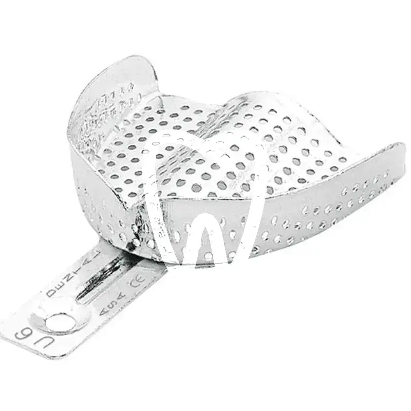 Porte-empreinte perfore aluminium u6 matériaux d'empreinte asa dental