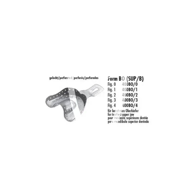 Porte-empreinte perforé ehricke bo2 pcs matériaux d'empreinte carl martin