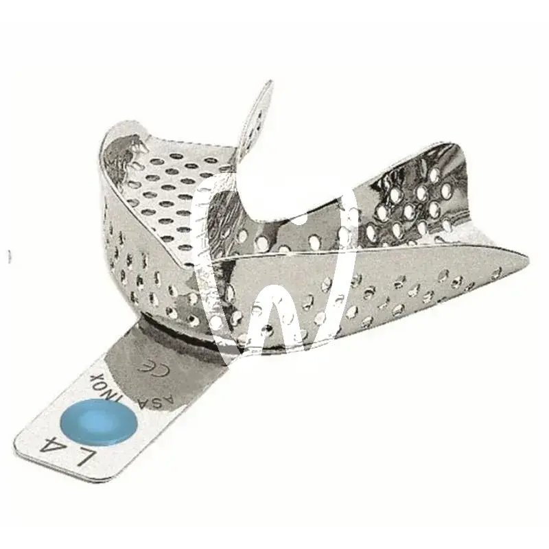 Porte empreinte perforée sans rebord inferieur l4 matériaux d'empreinte asa dental