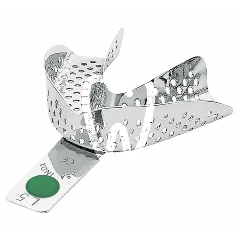 Porte empreinte perforée sans rebord inferieur l5 matériaux d'empreinte asa dental