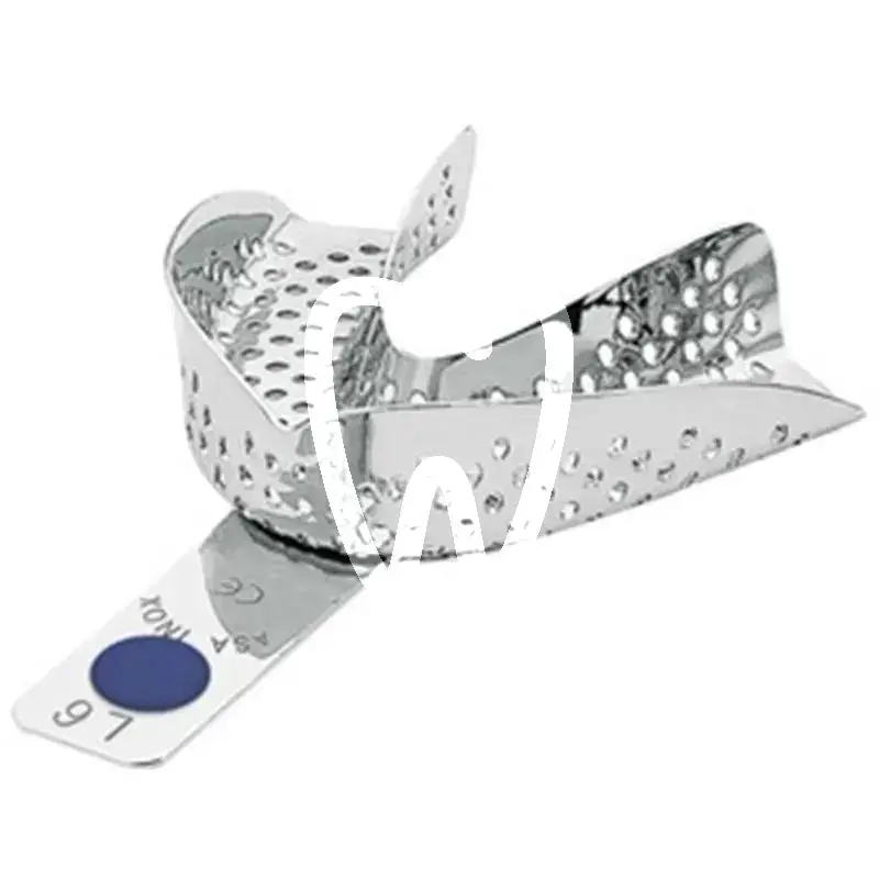 Porte empreinte perforée sans rebord inferieur l6 matériaux d'empreinte asa dental