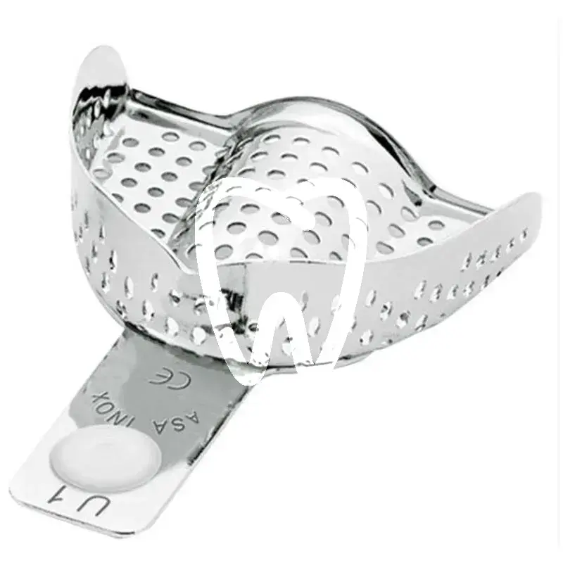 Porte empreinte perforée sans rebord superieur u1 matériaux d'empreinte asa dental
