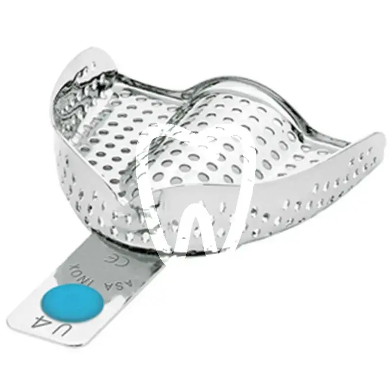 Porte empreinte perforée sans rebord superieur u4 matériaux d'empreinte asa dental