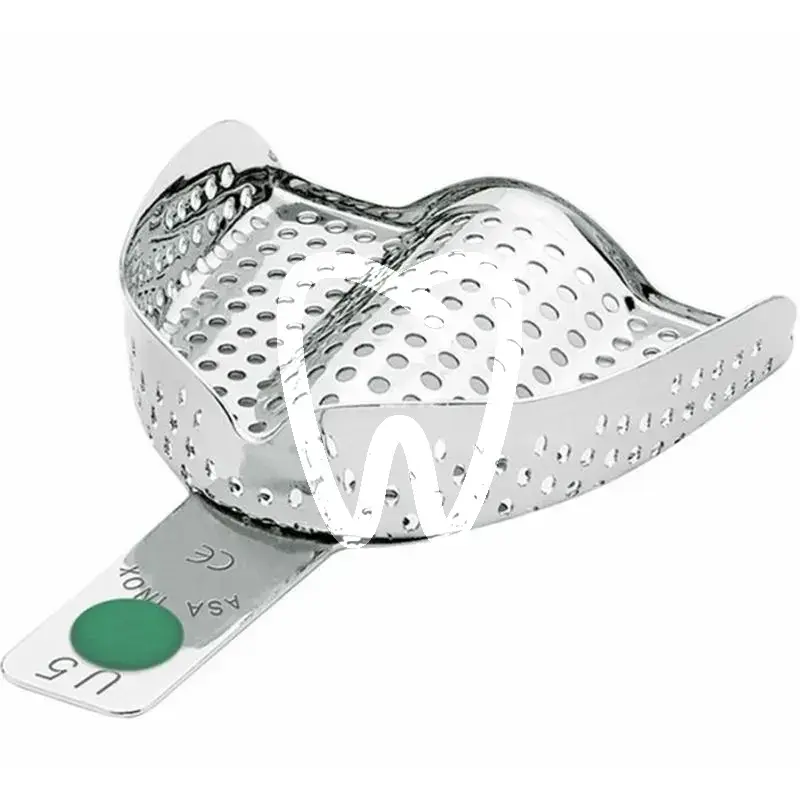 Porte empreinte perforée sans rebord superieur u5 matériaux d'empreinte asa dental
