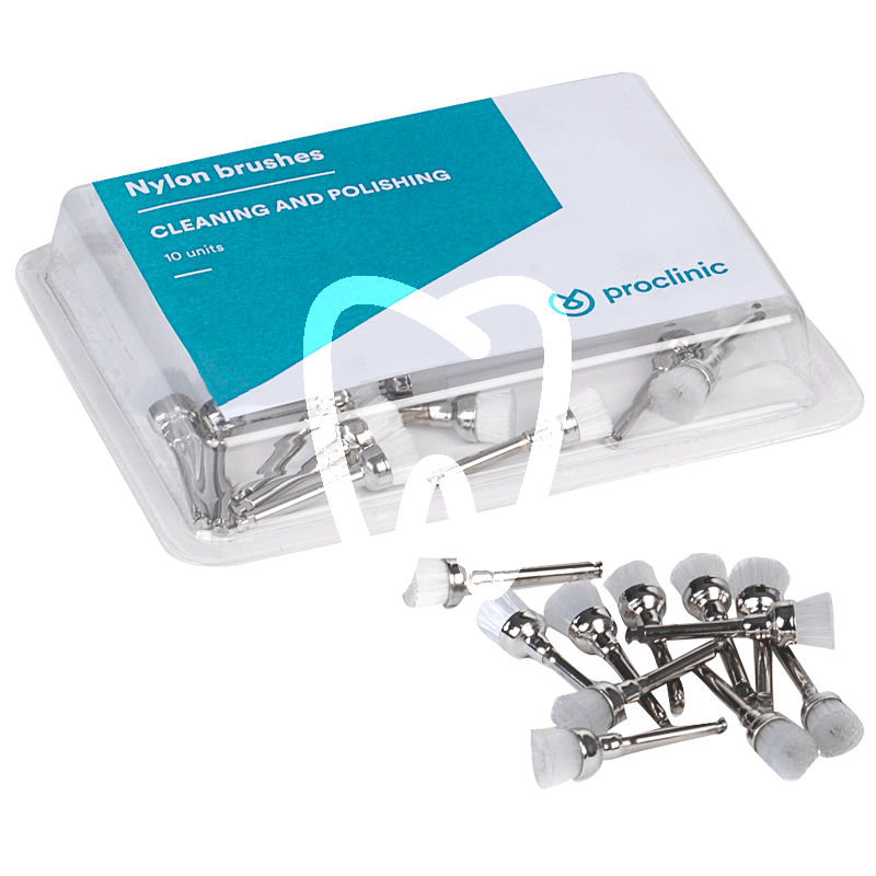 Proclinic – brossettes de prophylaxie en nylon pour contre-angle (ca), 10 pcs matériel de polissage proclinic