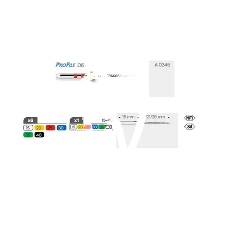 Profile .06 345 030 25mm 6st endodontie dentsply sirona