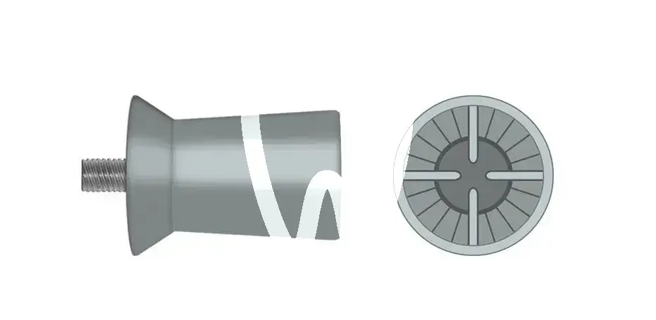 Prophy-cup screw-type 9001 gris clair, 120pcs matériel de polissage kerrhawe