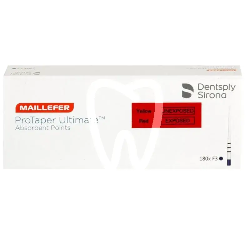 Protaper ultimate pointes papier f3, 180pcs endodontie dentsply sirona
