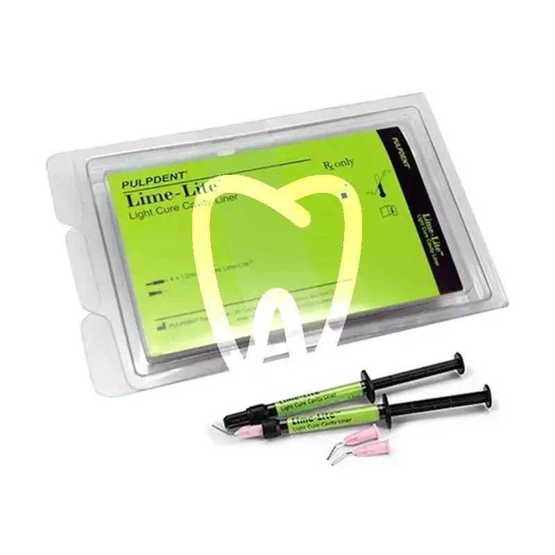 Pulpdent lime-lite 4x1,2 ml+ 20 tips zemente pulpdent