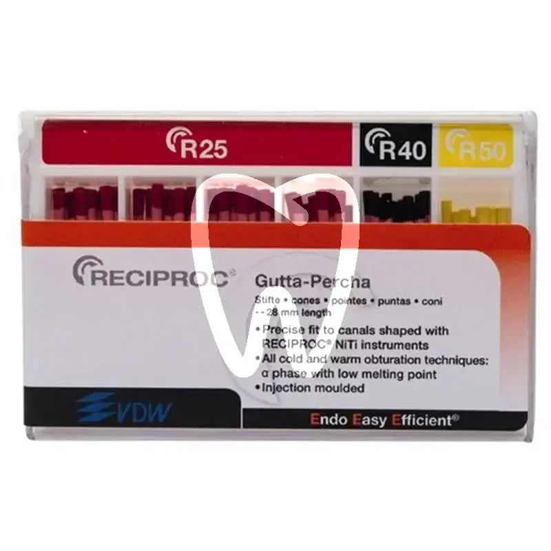 Reciproc guttapercha assortiment 60pcs endodontie vdw gmbh