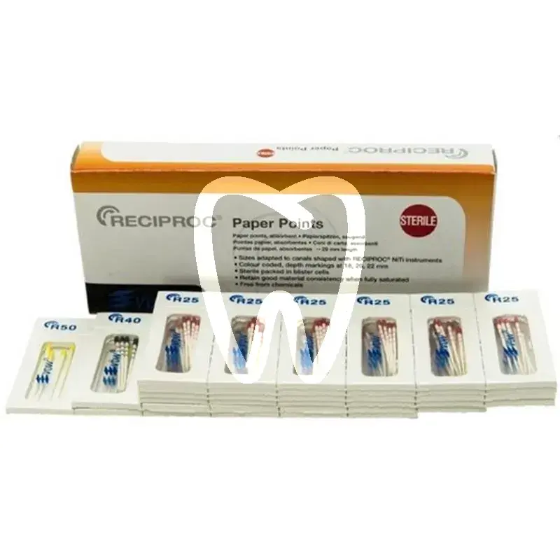 Reciproc pointes papier assort. stériles, 144pcs endodontie vdw gmbh