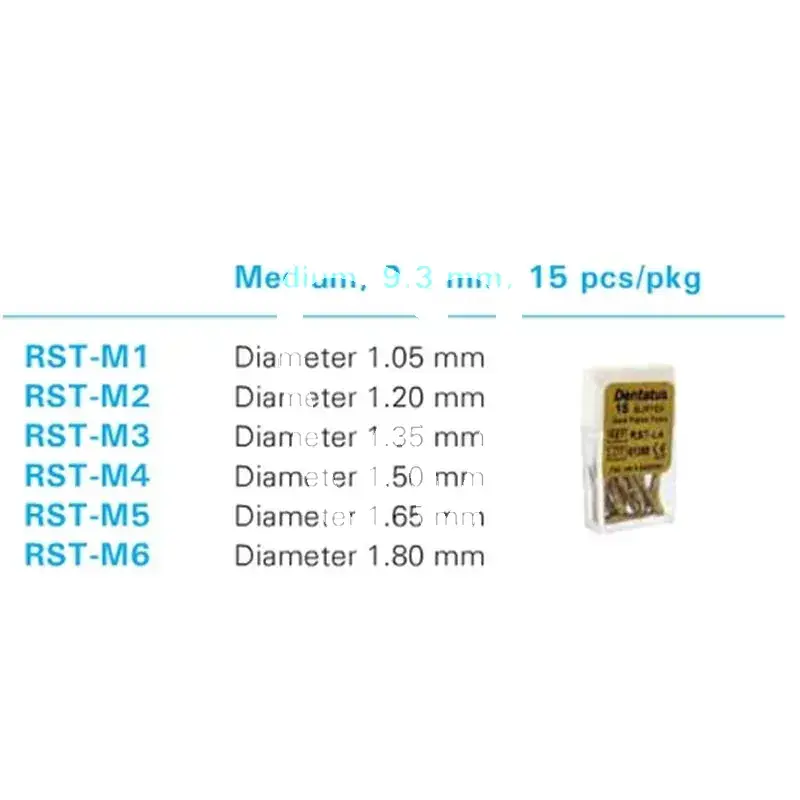 Screw post dore rst moyen nº2 ø 1,35 mm tenons et pivots dentatus