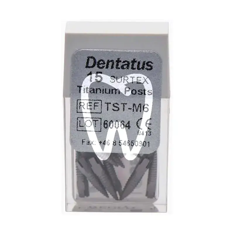 Screw post titane moyen nº6 tenons et pivots dentatus