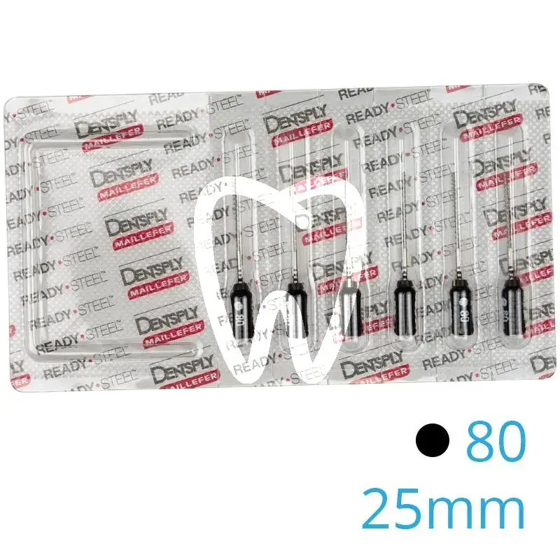 Senseus hedström  080  25mm, 6pcs endodontie dentsply sirona